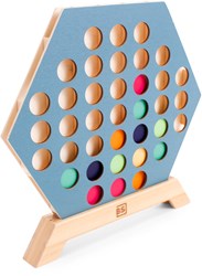 BS Toys jeu de société 3 d'affilée - Jeu éducatif en bois - Jeu de stratégie enfants