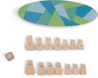 BS Toys Jeu d'Équilibre en Bois Lapins - Jeu Éducatif pour Enfants dès 4 Ans