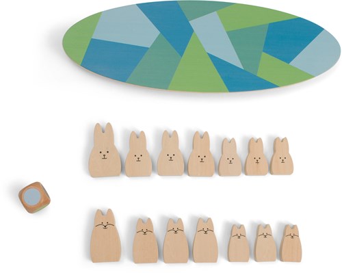 BS Toys Jeu d'Équilibre en Bois Lapins - Jeu Éducatif pour Enfants dès 4 Ans