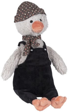 Happy Horse peluche pingouin Polar 37cm - peluche noir gris