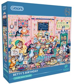Gibsons puzzle anniversaire chat 1000 pièces carton durable