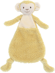 Happy Horse doudou singe Mano jaune - cadeau bébé peluche