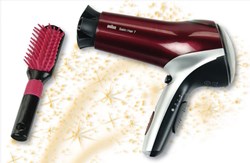 Klein Braun sèche-cheveux jouet avec brosse - sèche-cheveux sûr pour enfants - rose noir