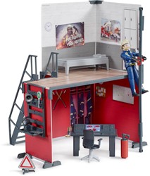 Bruder caserne de pompiers jouet avec pompier - coffret BWorld