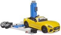 Bruder jouet Centre de Service Automobile avec Roadster - coffret voiture-2