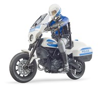 Bruder moto jouet Ducati Scrambler police avec figurine-2