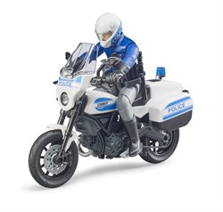 Bruder moto jouet Ducati Scrambler police avec figurine