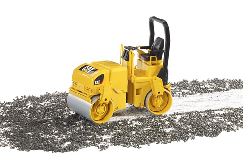 Bruder véhicule de chantier CAT rouleau tandem 1:16 jouet jaune-2