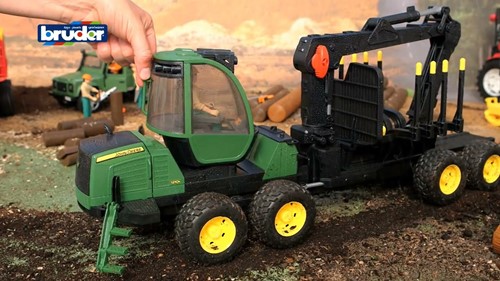 Bruder John Deere 1210E Tracteur forestier avec rondins et grappin - 2133-3