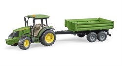BRUDER John Deere 5115 M with tipping trailer véhicule pour enfants