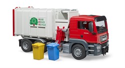 Bruder camion poubelle MAN TGS chargeur latéral jouet 1:16 blanc