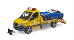 Bruder Mercedes Benz Sprinter transporteur de voitures jouet avec lumière et son et roadster