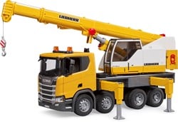 Bruder camion grue Scania Super 560R Liebherr avec lumière et son jouet