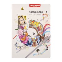 Bruynzeel carnet de croquis A4 carnet créatif 140g 80 feuilles blanc