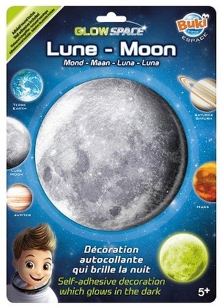 Buki sticker lune - Décoration murale phosphorescente pour enfants