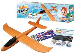 Buki avion planeur jouet 48cm orange pour enfants