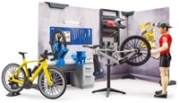 Bruder boutique de vélos set de jeu avec atelier et figurine bworld-3