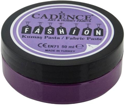 Cadence peinture textile Fashion Relief Pasta 50 ml aubergine pour décoration tissu