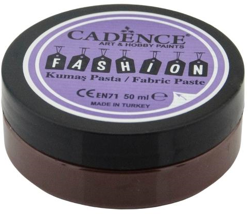 Cadence peinture textile Fashion Relief Pâte brun foncé 50 ml acrylique