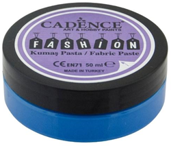 Cadence peinture textile Fashion Relief Pasta 50 ml bleu royal acrylique