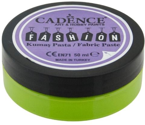 Cadence peinture textile Fashion Relief Pasta 50 ml vert pistache créatif