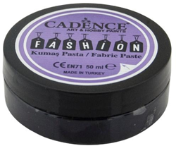 Cadence peinture textile Fashion Relief Pasta noir 50 ml pour décoration tissu