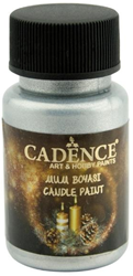 Cadence peinture pour bougies argent 50 ml - peinture créative pour bougies