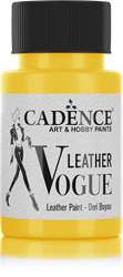 Cadence peinture cuir Leather Vogue 50 ml jaune - peinture textile créative