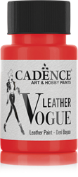 Cadence peinture cuir - Leather Vogue 50 ml rouge - peinture textile créative