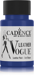 Cadence peinture cuir - Leather Vogue 50 ml bleu - peinture textile créative