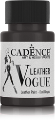 Cadence peinture cuir - Leather Vogue 50 ml noir pour créations artistiques