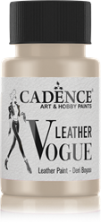 Cadence peinture cuir metallic platinum 50 ml - peinture textile créative