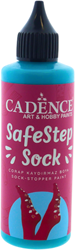 Cadence peinture textile antidérapante turquoise - chaussettes sûres et loisirs créatifs