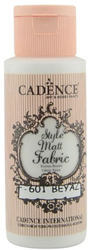 Cadence peinture textile blanche mate 59 ml - peinture créative pour tissu