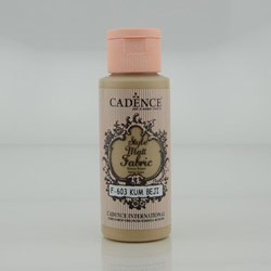 Cadence peinture textile sable beige 59ml - Style Matt - peinture loisirs