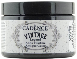 Cadence peinture gesso Vintage Legend 150 ml noir pour peinture