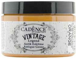 Cadence peinture gesso Vintage Legend orange 150 ml pour peinture