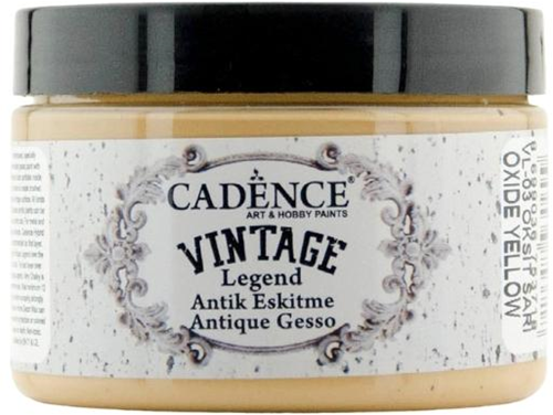Cadence peinture gesso Vintage Legend 150 ml Oxide Yellow - loisirs créatifs