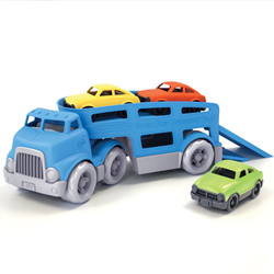 Green Toys transporteur de voitures bleu avec 3 voitures jouet durable
