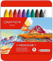 Caran d'Ache crayons cire Neocolor I set 10 couleurs pastels à l'huile