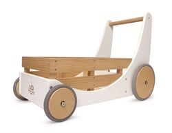 Kinderfeets Chariot de rangement et marcheur en bois 2-en-1 - Blanc