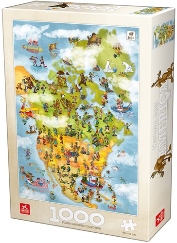 D-Toys puzzle USA cartoon 1000 pièces casse-tête Amérique-2