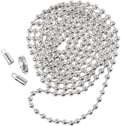 Creativ Company chaîne à billes argentée 3 mm 1 mètre création bijoux