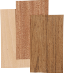 Placage de bambou, 12x22 cm, épaisseur 0.75 mm, 3 feuilles/ 1 boîte