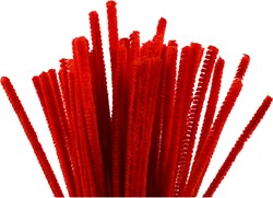 Chenille Rood 30cm, 50st.