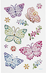 Creativ Company stickers diamant papillon - stickers loisirs créatifs 10x16 cm