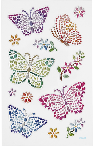 Creativ Company stickers diamant papillon - stickers loisirs créatifs 10x16 cm