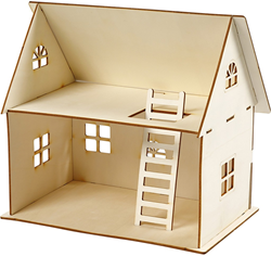 Creativ Company maison de poupée DIY en bois 18x27x25 cm à décorer