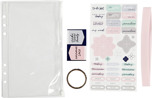 Creativ Company trousse en plastique avec accessoires - Set Bullet Journal A5