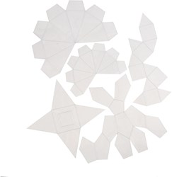 Creativ Company moules à couler géométriques set 5 pièces plastique 6+13 cm